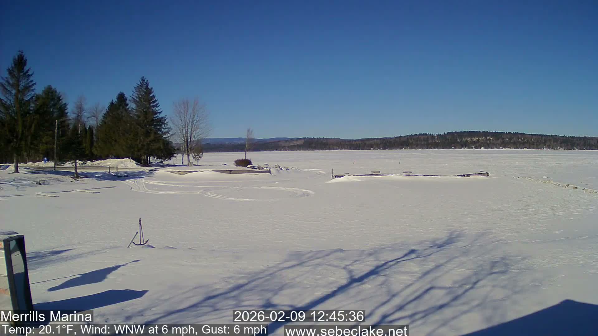 Sebec Lake Live Cam from Merrill's Marina - Dover&Foxcroft , Maine , USA