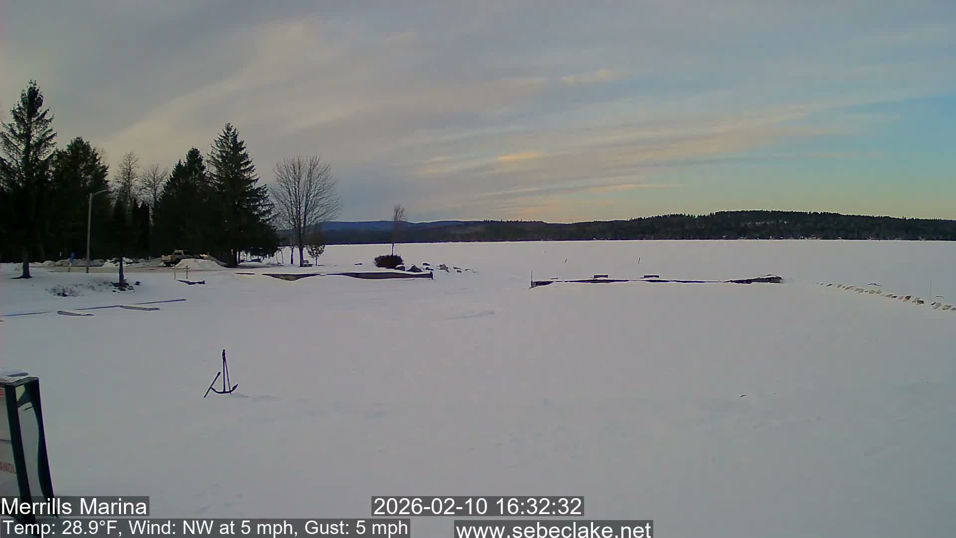 Sebec Lake Live Cam from Merrill's Marina - Dover&Foxcroft , Maine , USA