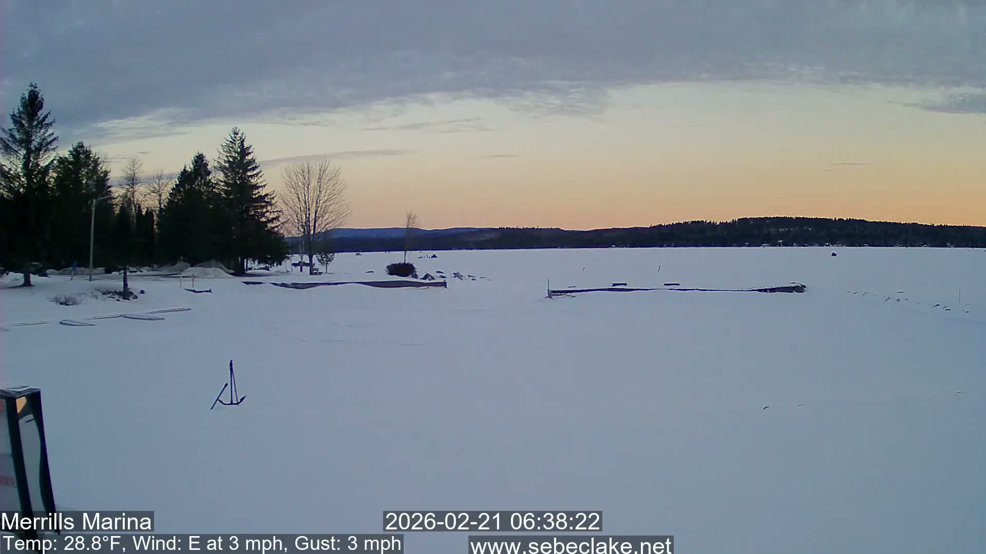 Sebec Lake Live Cam from Merrill's Marina - Dover&Foxcroft , Maine , USA