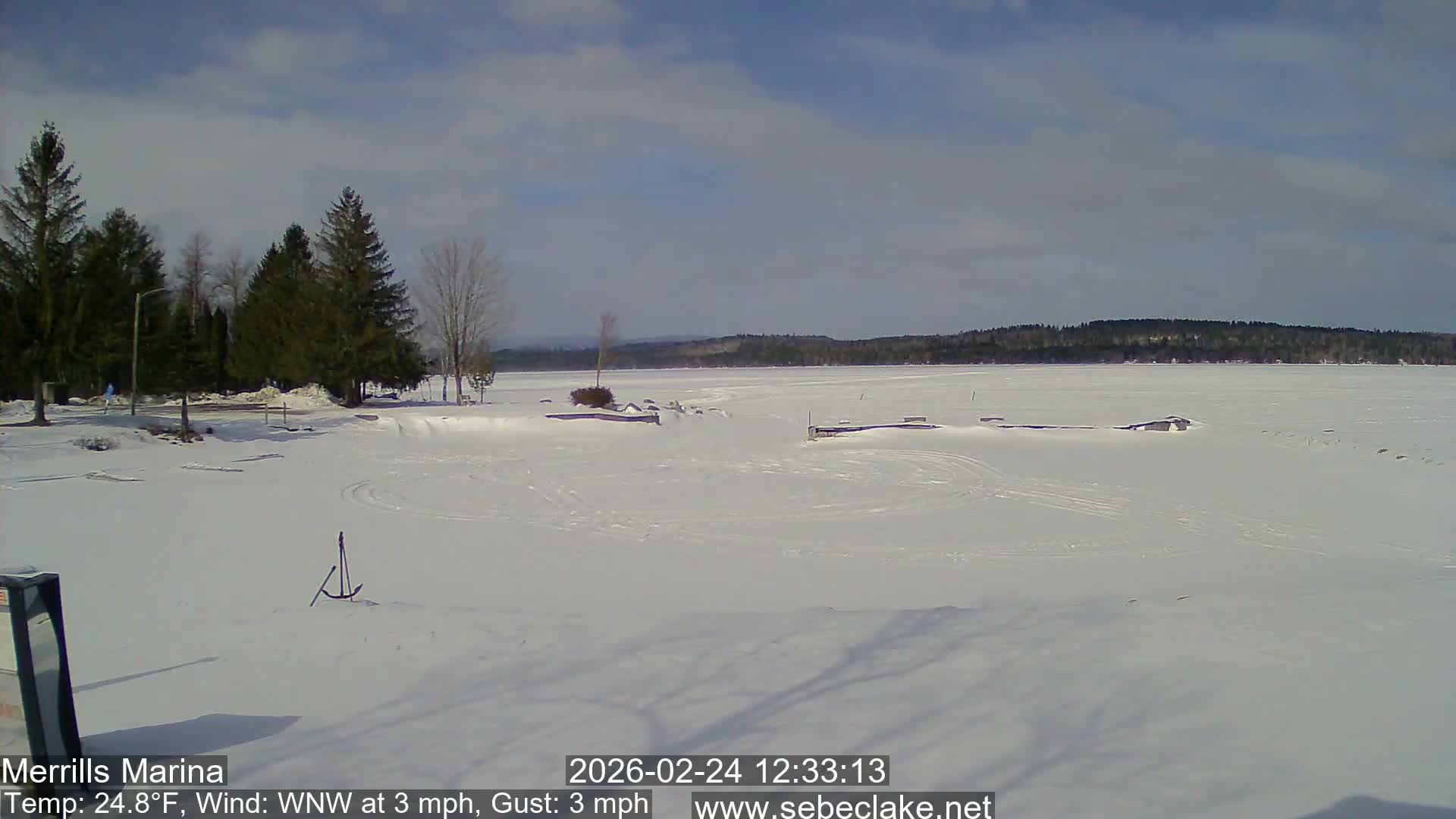 Sebec Lake Live Cam from Merrill's Marina - Dover&Foxcroft , Maine , USA