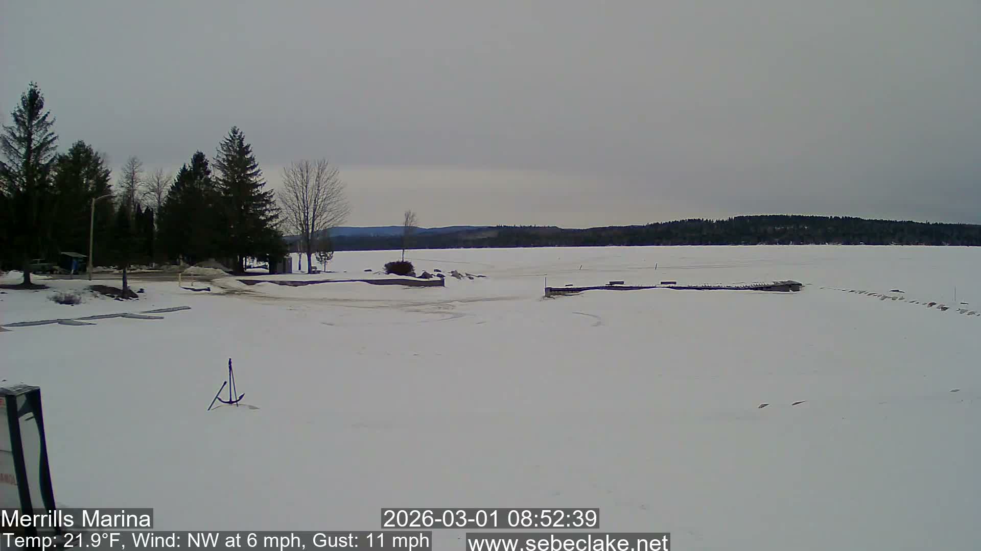 Sebec Lake Live Cam from Merrill's Marina - Dover&Foxcroft , Maine , USA