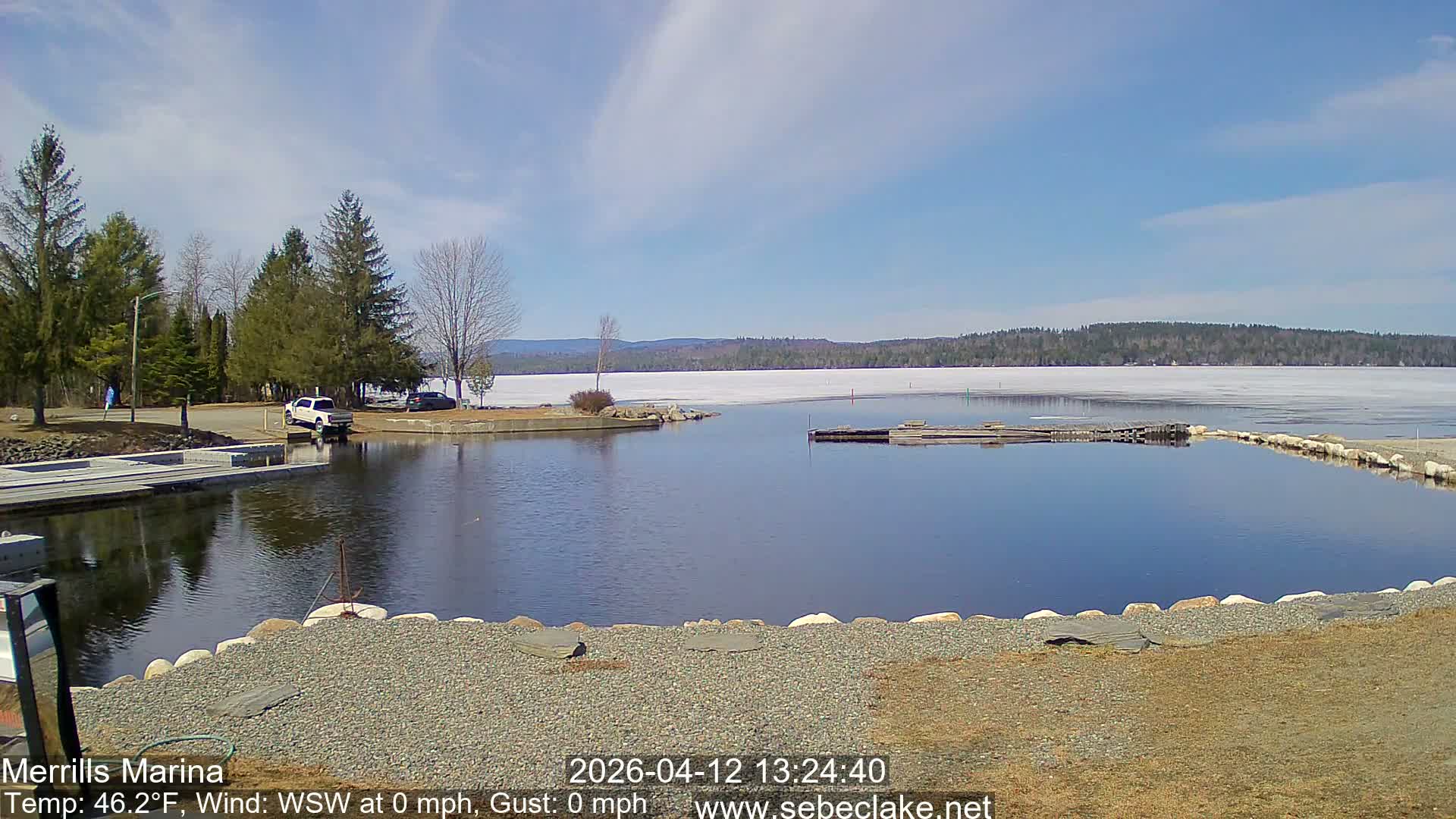 Sebec Lake Live Cam from Merrill's Marina - Dover&Foxcroft , Maine , USA