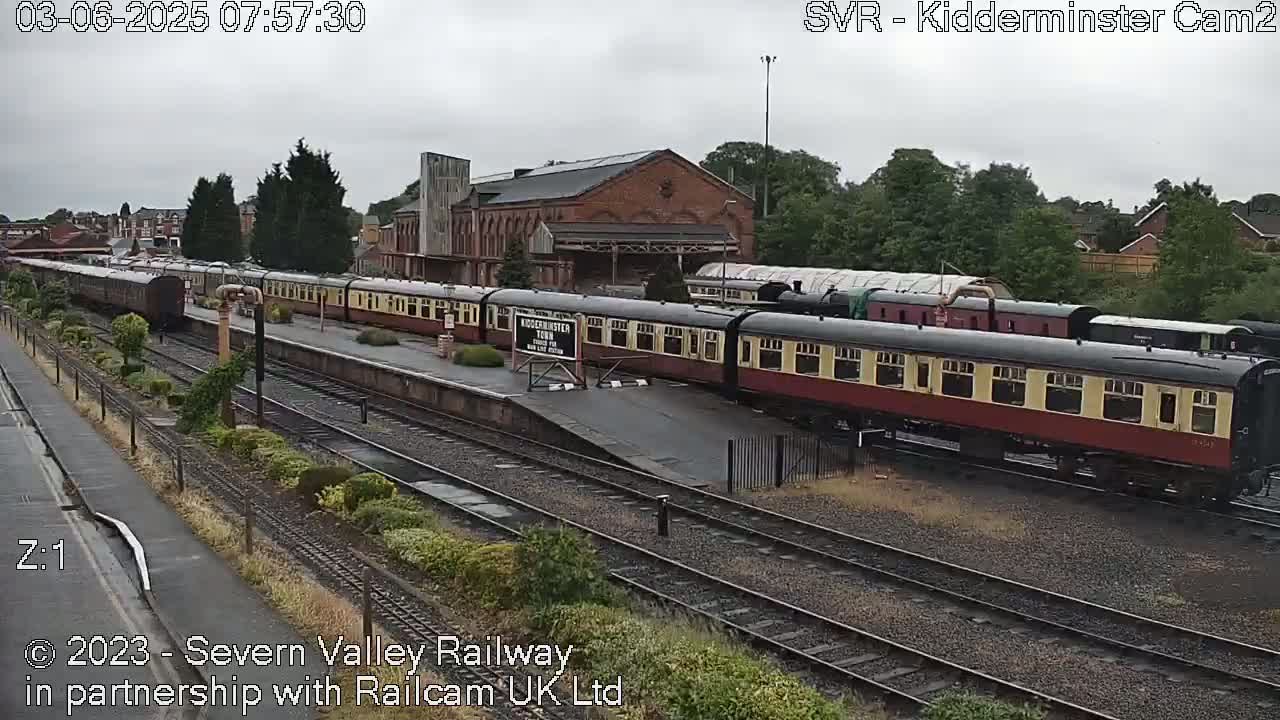 Outside Kidderminster Station, Severn Valley Railway Live Cam - Kidderminster, Wyre Forest, Worcestershire, West Midlands, England, United Kingdom