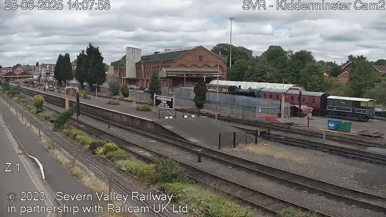 Outside Kidderminster Station, Severn Valley Railway Live Cam - Kidderminster, Wyre Forest, Worcestershire, West Midlands, England, United Kingdom