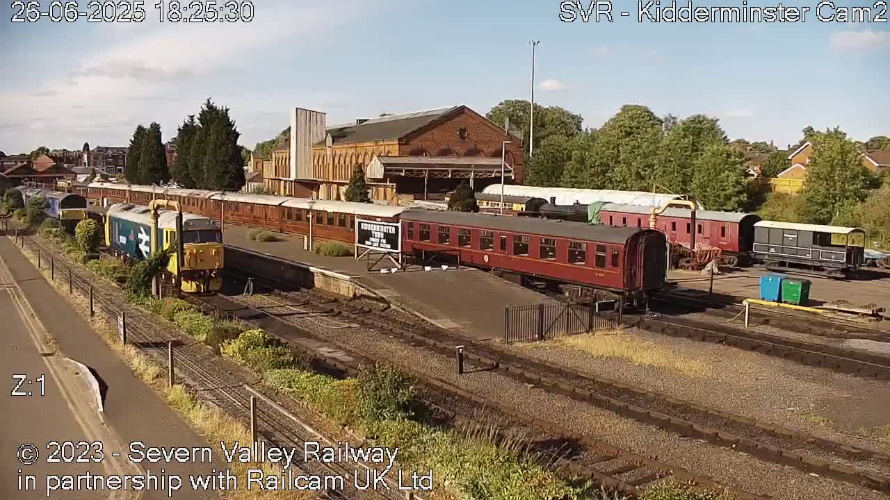 Outside Kidderminster Station, Severn Valley Railway Live Cam - Kidderminster, Wyre Forest, Worcestershire, West Midlands, England, United Kingdom