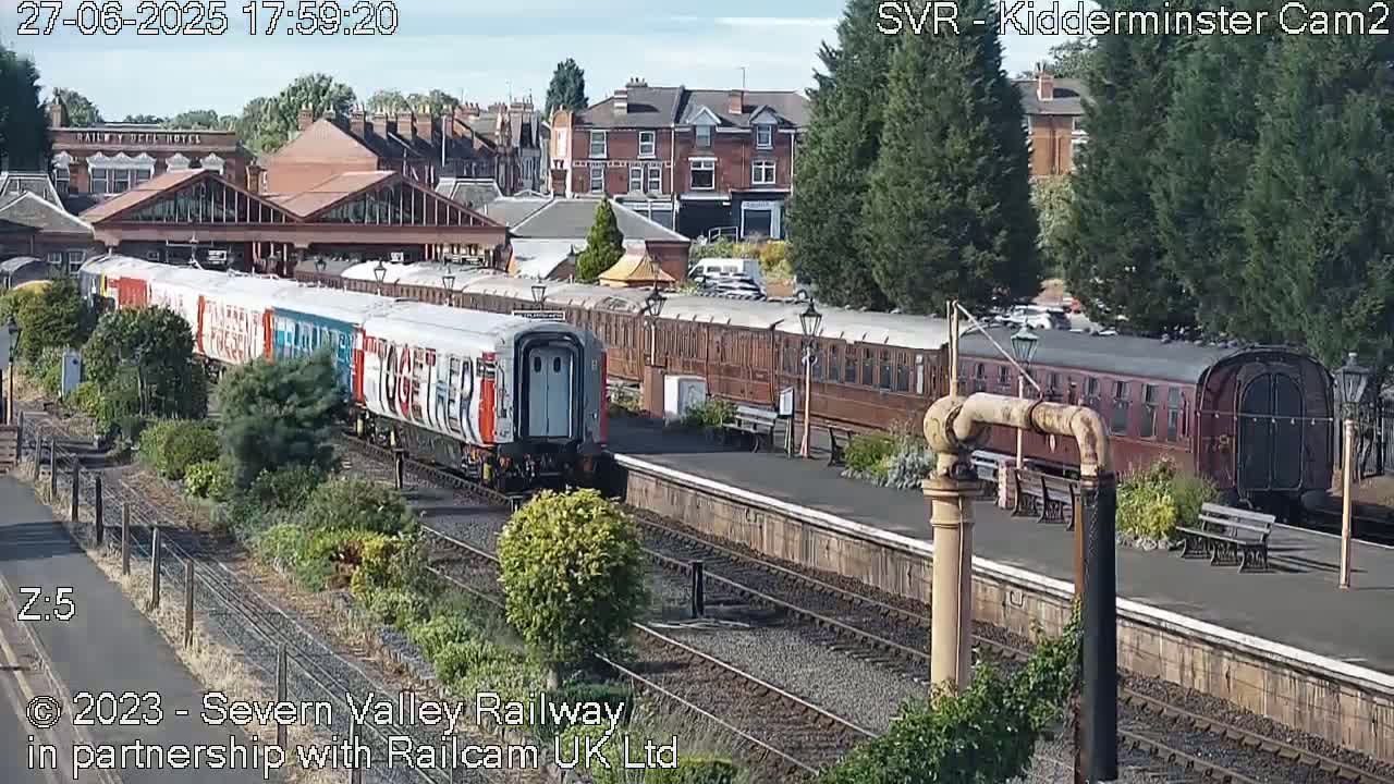 Outside Kidderminster Station, Severn Valley Railway Live Cam - Kidderminster, Wyre Forest, Worcestershire, West Midlands, England, United Kingdom