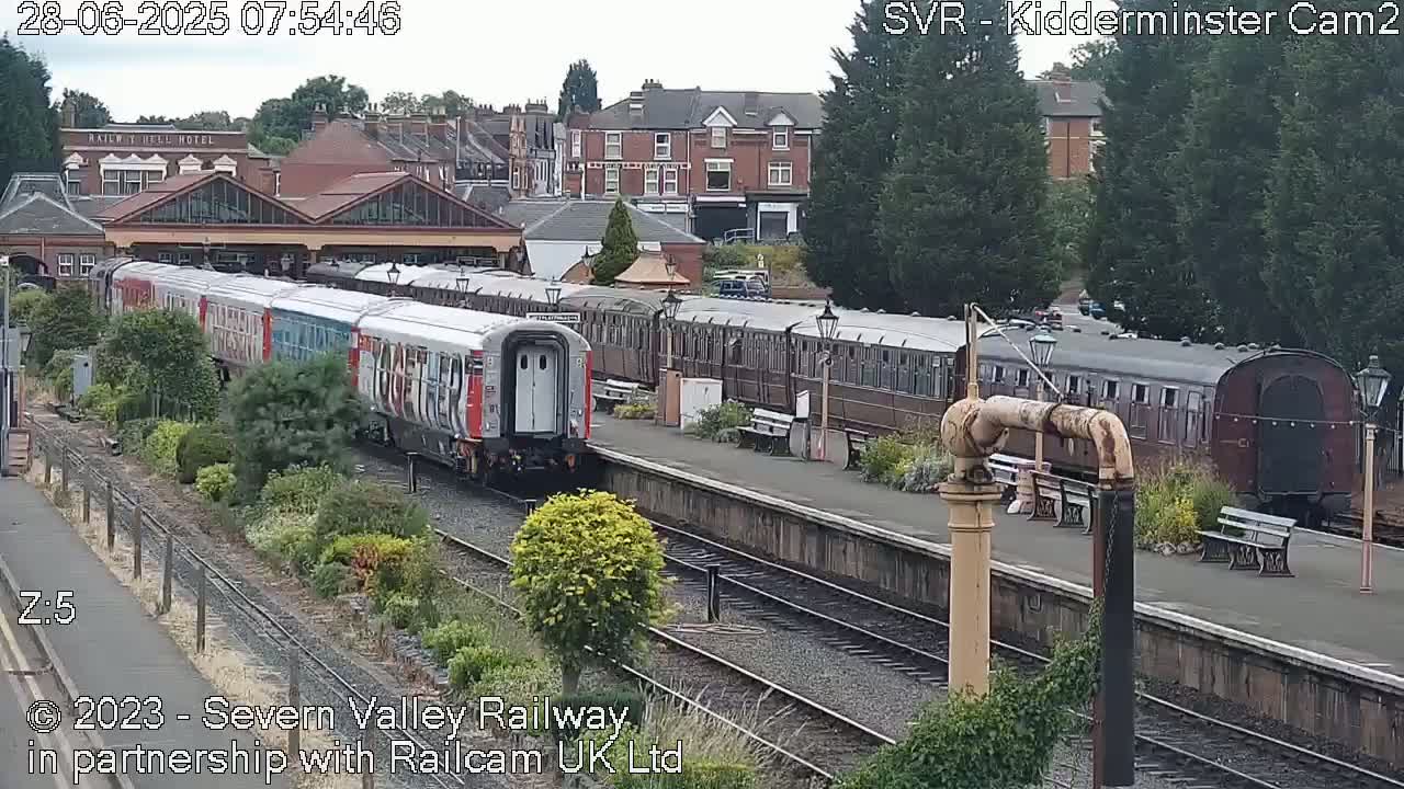 Outside Kidderminster Station, Severn Valley Railway Live Cam - Kidderminster, Wyre Forest, Worcestershire, West Midlands, England, United Kingdom
