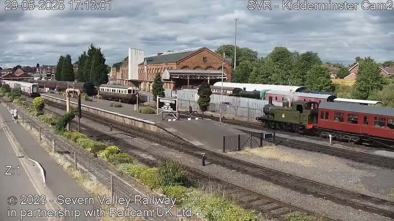 Outside Kidderminster Station, Severn Valley Railway Live Cam - Kidderminster, Wyre Forest, Worcestershire, West Midlands, England, United Kingdom