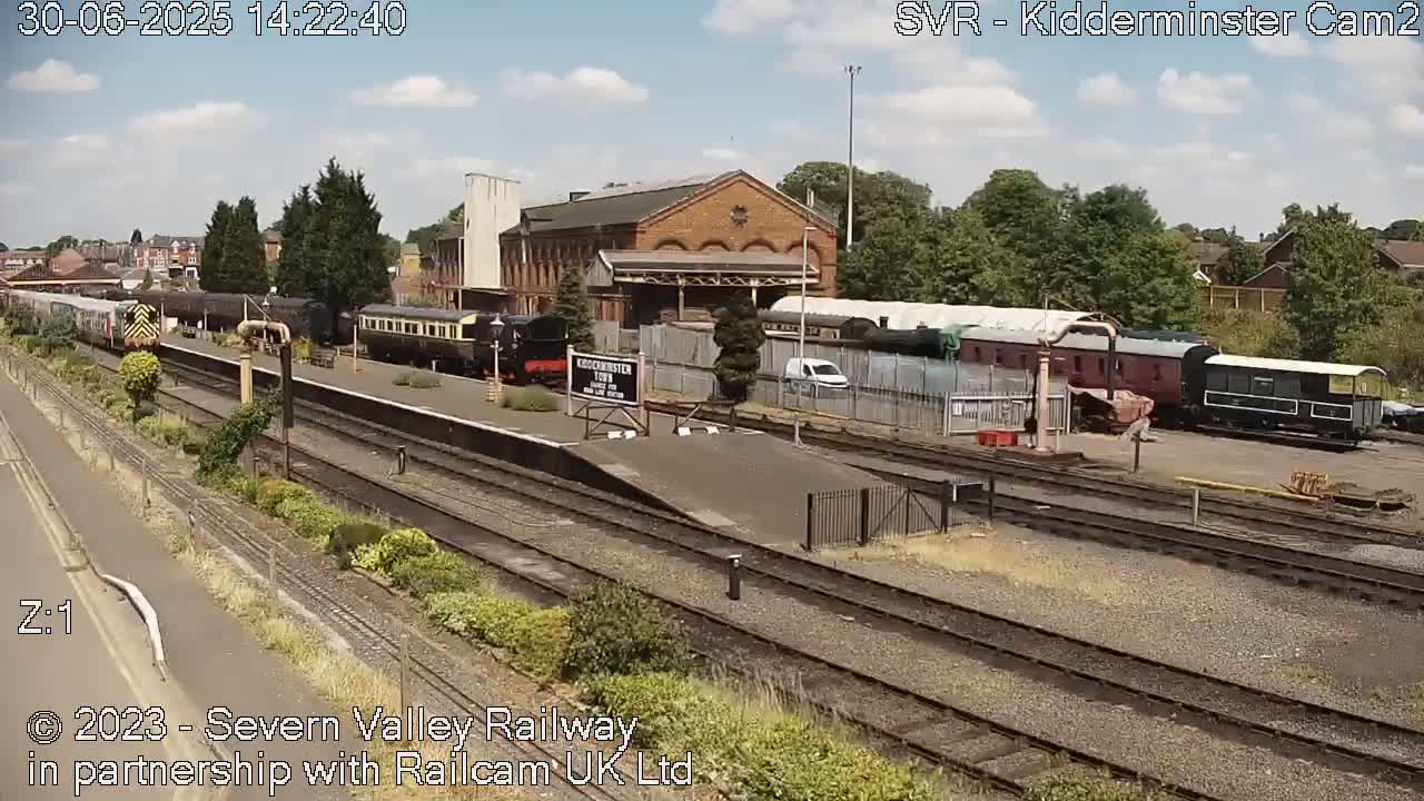Outside Kidderminster Station, Severn Valley Railway Live Cam - Kidderminster, Wyre Forest, Worcestershire, West Midlands, England, United Kingdom