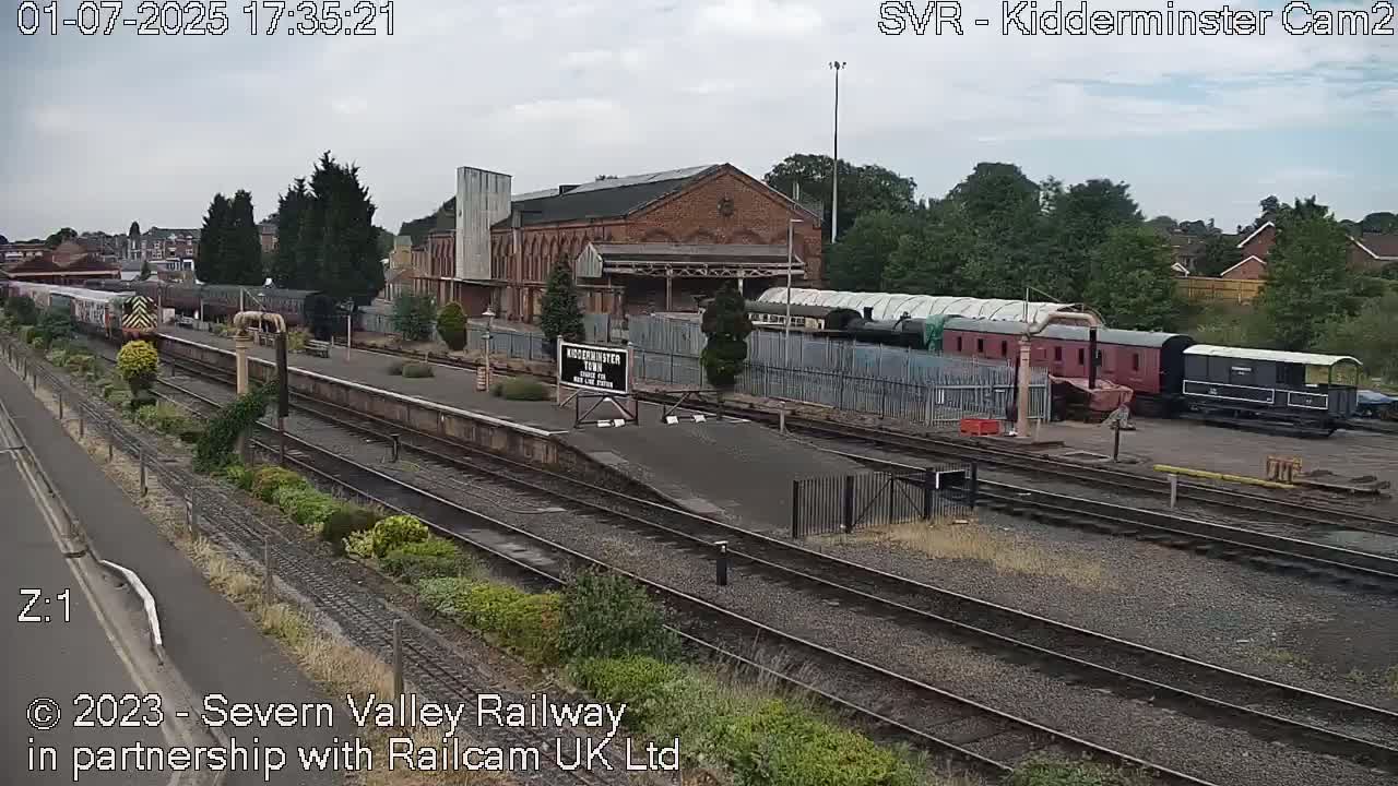 Outside Kidderminster Station, Severn Valley Railway Live Cam - Kidderminster, Wyre Forest, Worcestershire, West Midlands, England, United Kingdom
