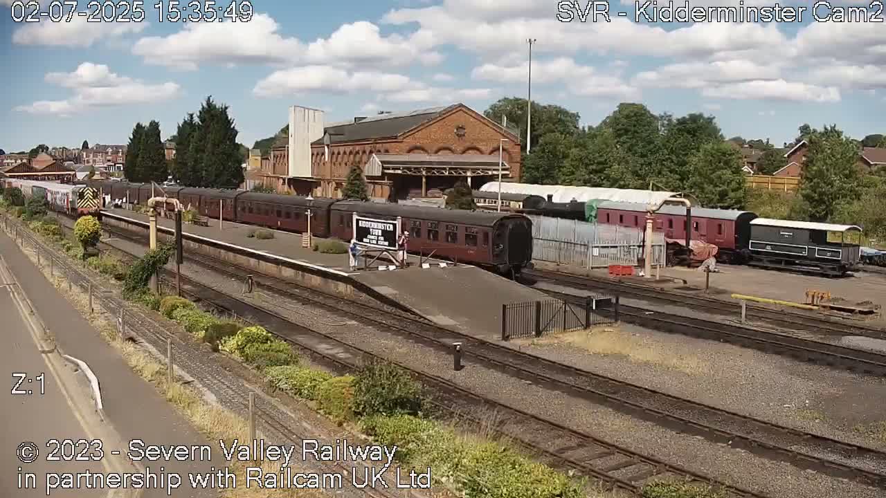 Outside Kidderminster Station, Severn Valley Railway Live Cam - Kidderminster, Wyre Forest, Worcestershire, West Midlands, England, United Kingdom