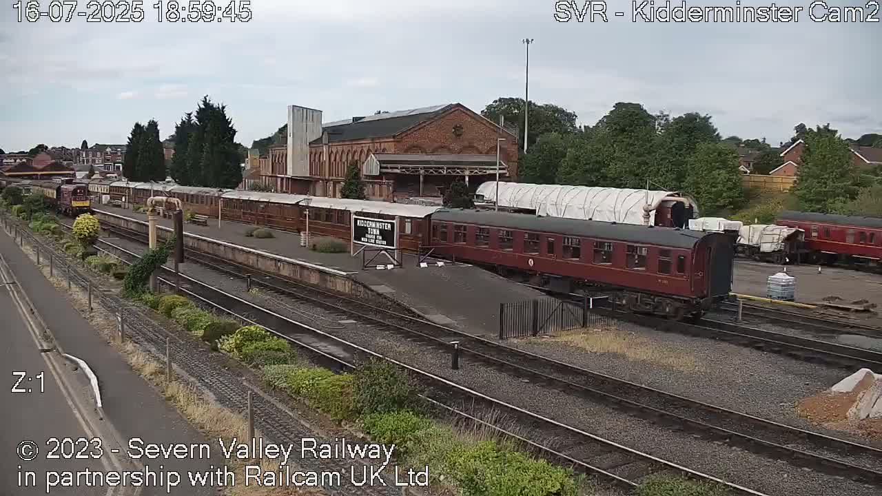 Outside Kidderminster Station, Severn Valley Railway Live Cam - Kidderminster, Wyre Forest, Worcestershire, West Midlands, England, United Kingdom