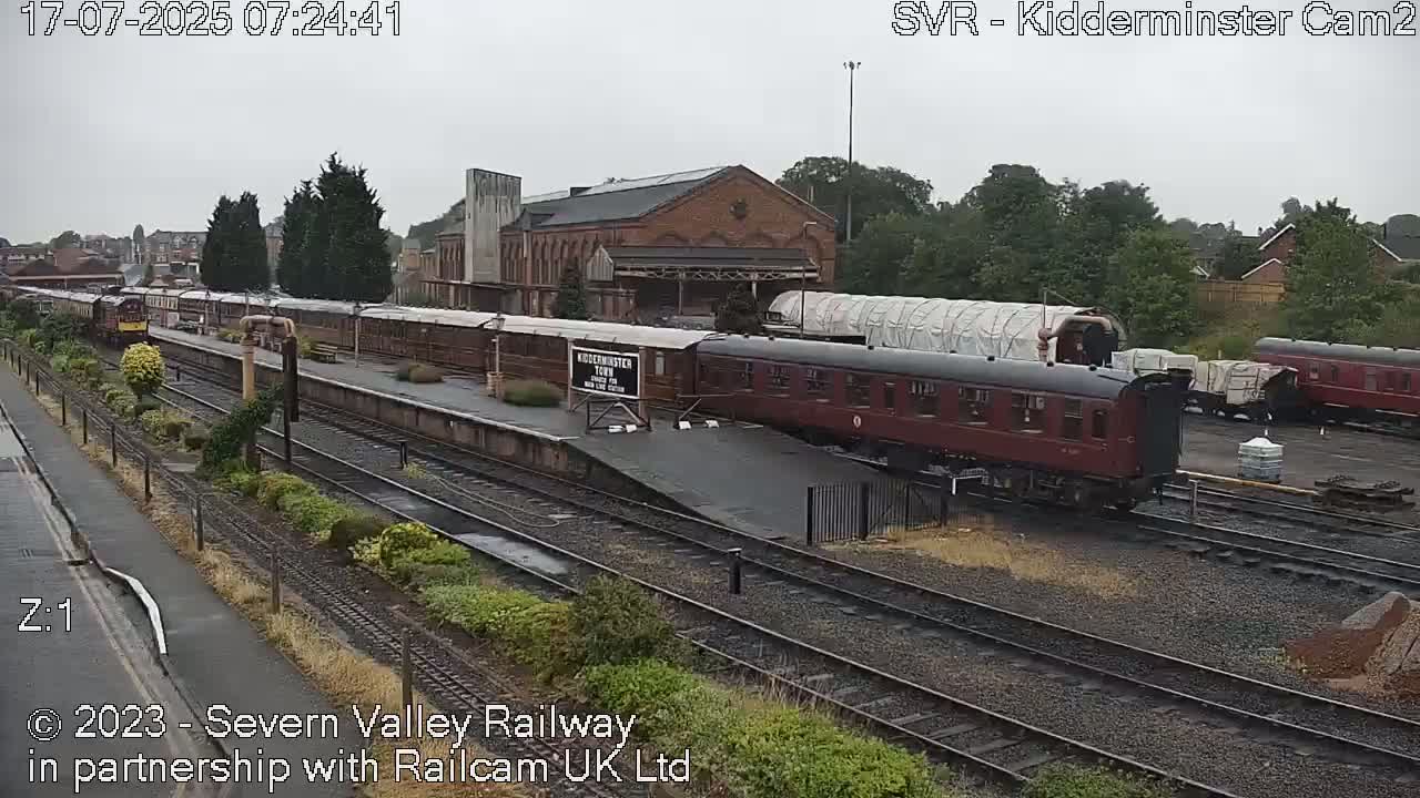 Outside Kidderminster Station, Severn Valley Railway Live Cam - Kidderminster, Wyre Forest, Worcestershire, West Midlands, England, United Kingdom