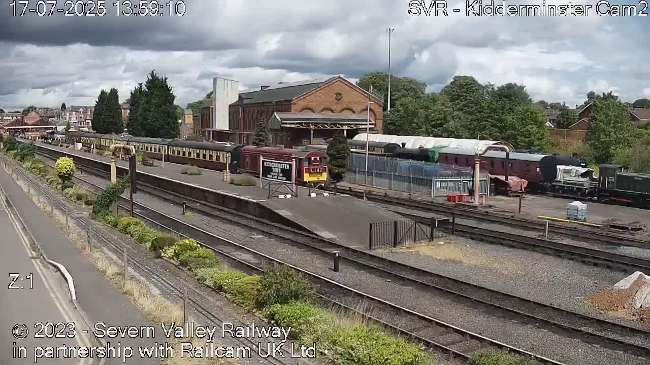 Outside Kidderminster Station, Severn Valley Railway Live Cam - Kidderminster, Wyre Forest, Worcestershire, West Midlands, England, United Kingdom