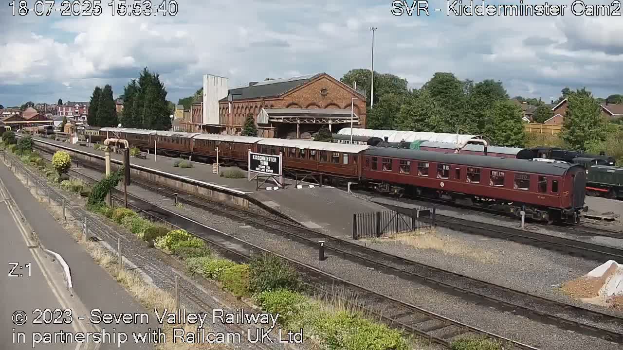 Outside Kidderminster Station, Severn Valley Railway Live Cam - Kidderminster, Wyre Forest, Worcestershire, West Midlands, England, United Kingdom