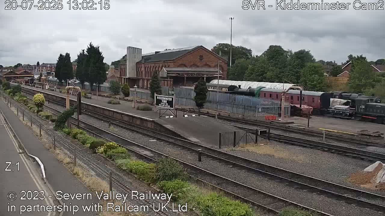 Outside Kidderminster Station, Severn Valley Railway Live Cam - Kidderminster, Wyre Forest, Worcestershire, West Midlands, England, United Kingdom