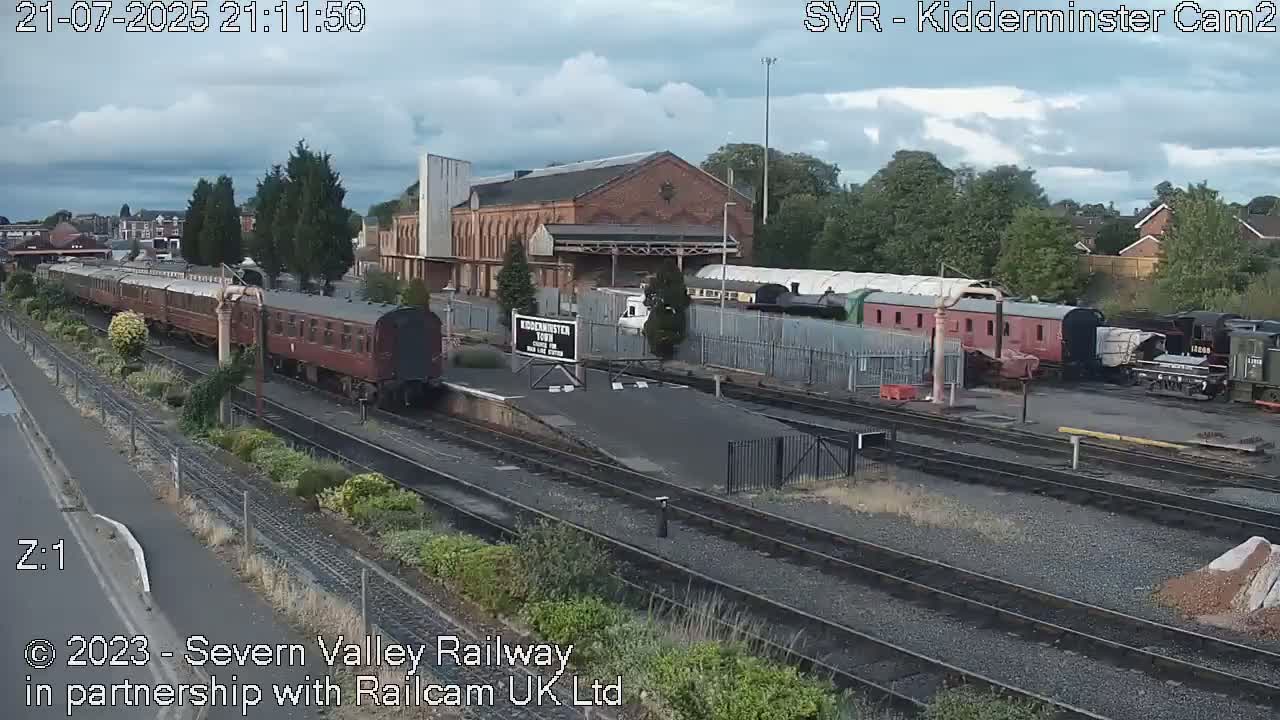 Outside Kidderminster Station, Severn Valley Railway Live Cam - Kidderminster, Wyre Forest, Worcestershire, West Midlands, England, United Kingdom