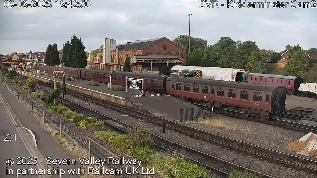 Outside Kidderminster Station, Severn Valley Railway Live Cam - Kidderminster, Wyre Forest, Worcestershire, West Midlands, England, United Kingdom