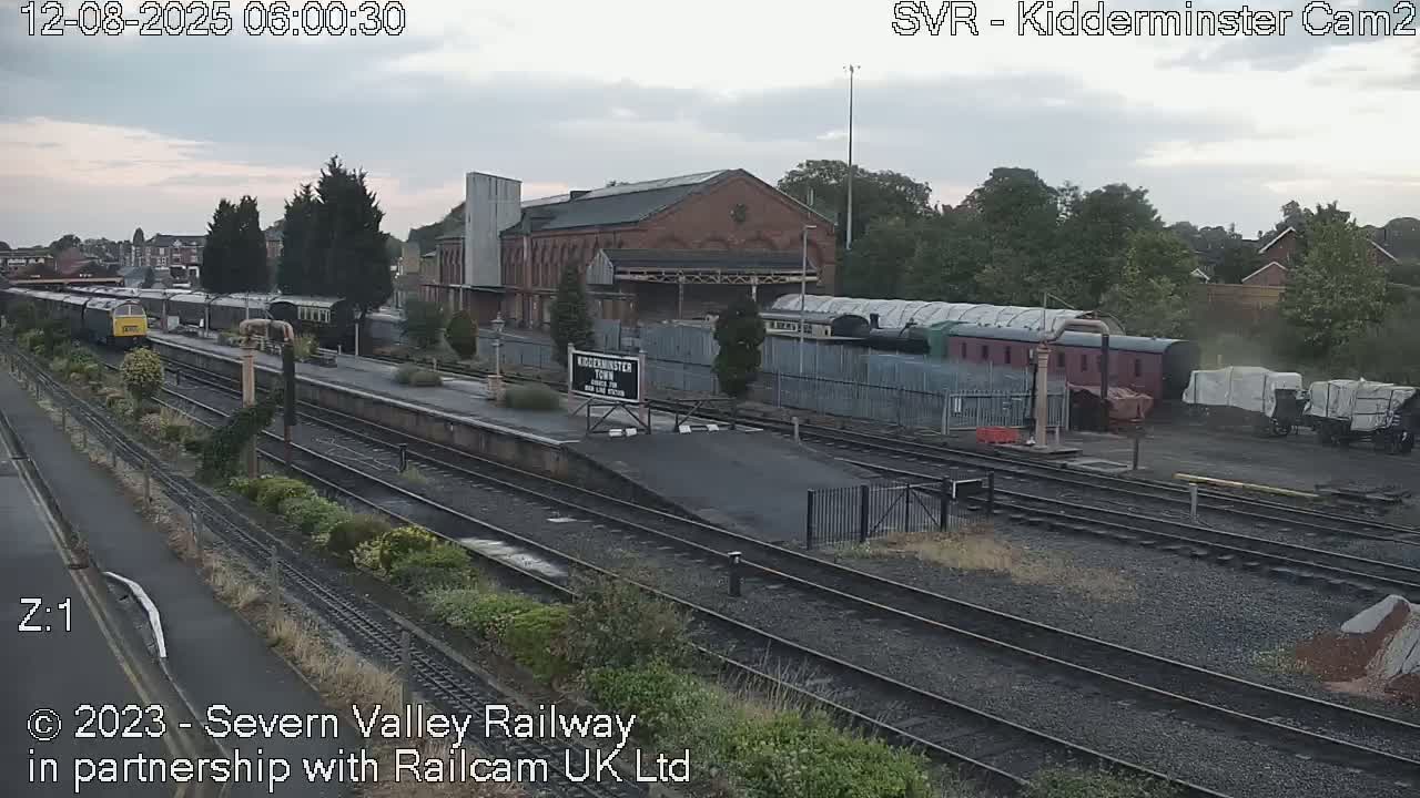 Outside Kidderminster Station, Severn Valley Railway Live Cam - Kidderminster, Wyre Forest, Worcestershire, West Midlands, England, United Kingdom