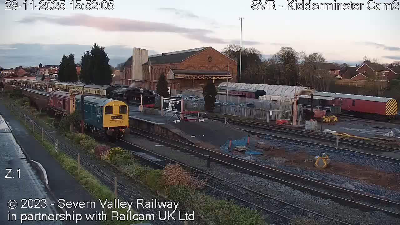 Outside Kidderminster Station, Severn Valley Railway Live Cam - Kidderminster, Wyre Forest, Worcestershire, West Midlands, England, United Kingdom