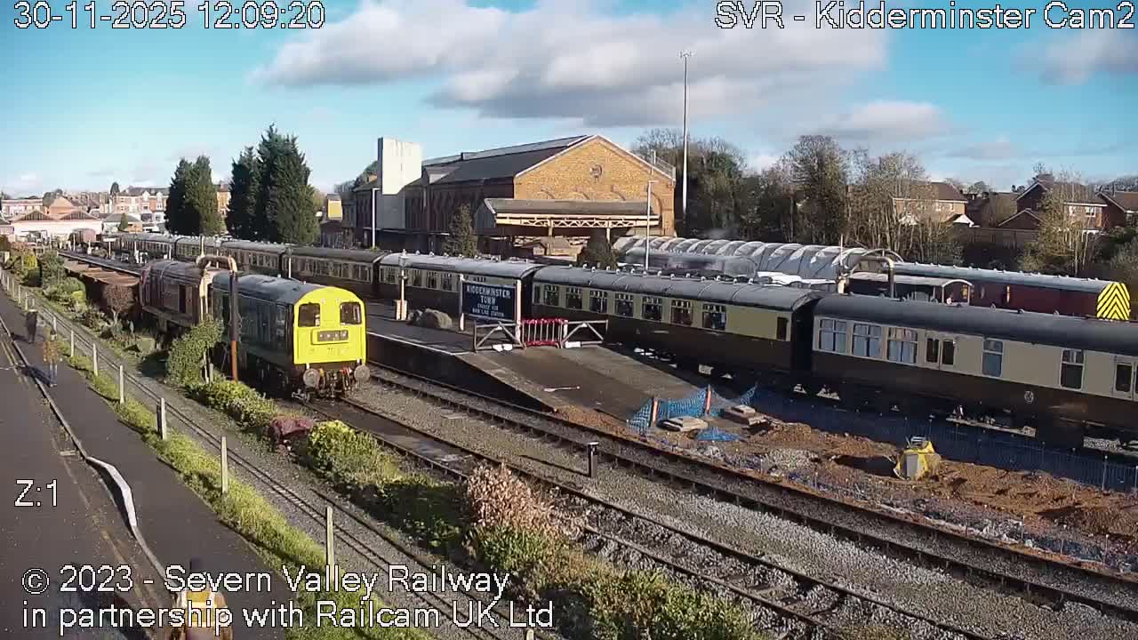 Outside Kidderminster Station, Severn Valley Railway Live Cam - Kidderminster, Wyre Forest, Worcestershire, West Midlands, England, United Kingdom