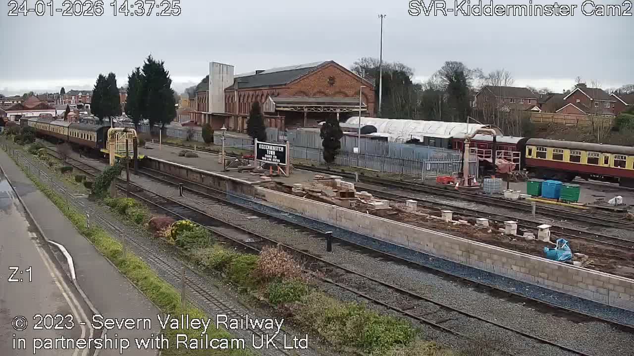 Outside Kidderminster Station, Severn Valley Railway Live Cam - Kidderminster, Wyre Forest, Worcestershire, West Midlands, England, United Kingdom