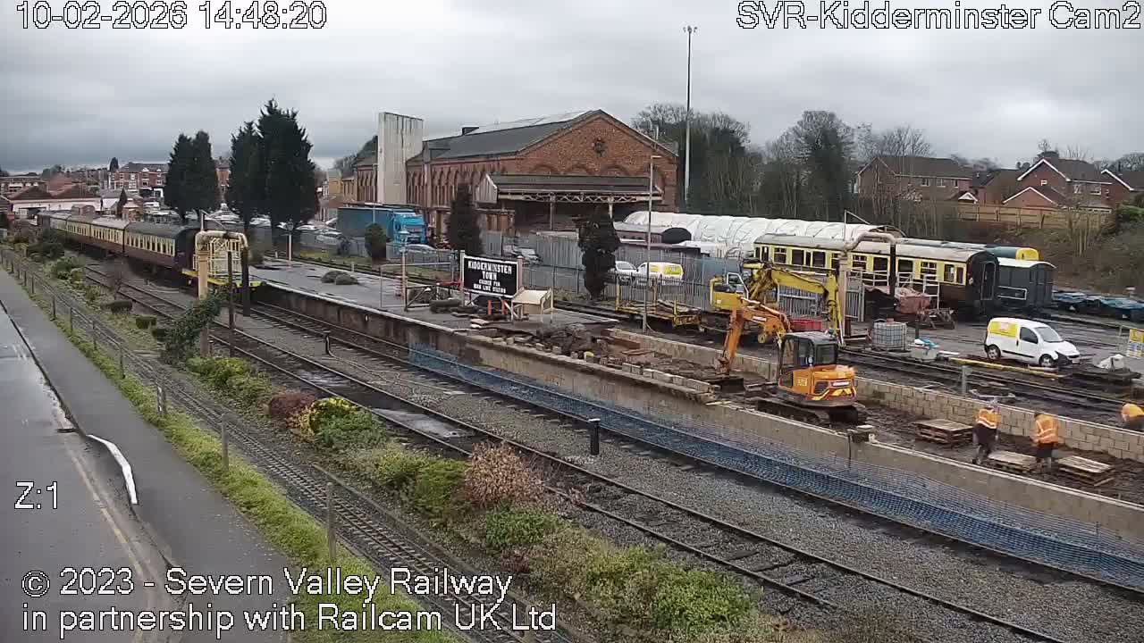 Outside Kidderminster Station, Severn Valley Railway Live Cam - Kidderminster, Wyre Forest, Worcestershire, West Midlands, England, United Kingdom