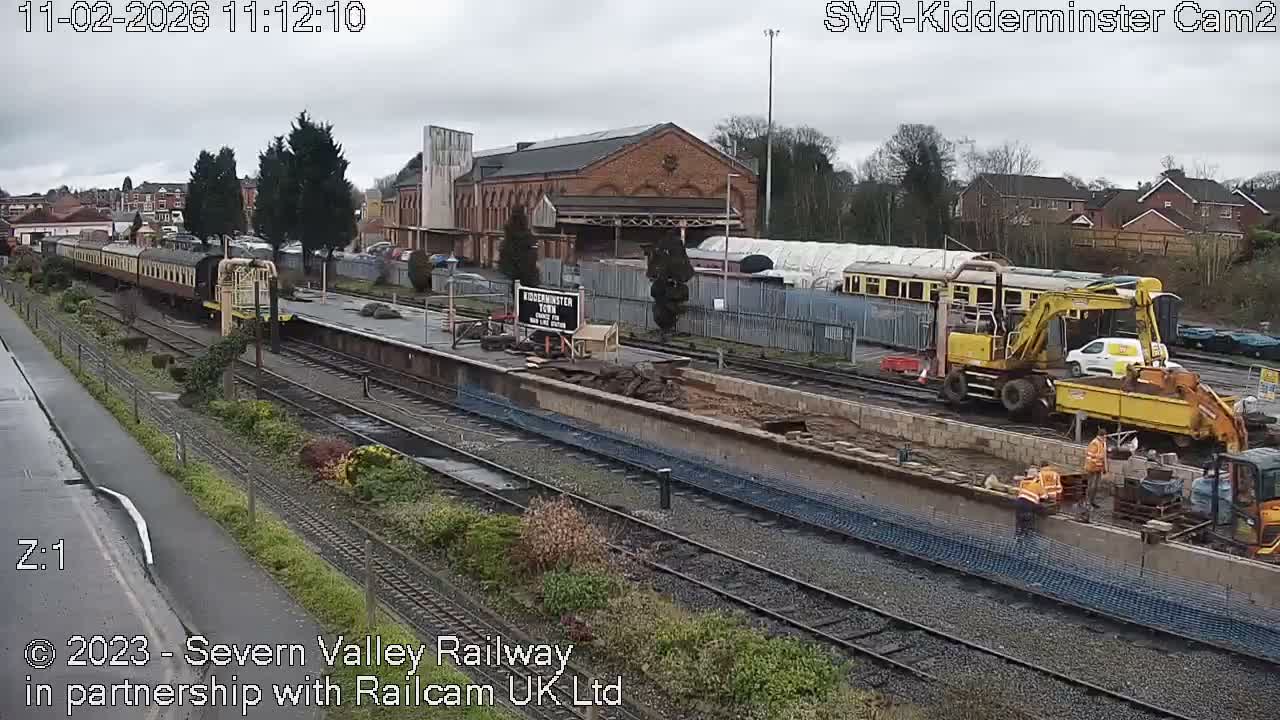 Outside Kidderminster Station, Severn Valley Railway Live Cam - Kidderminster, Wyre Forest, Worcestershire, West Midlands, England, United Kingdom