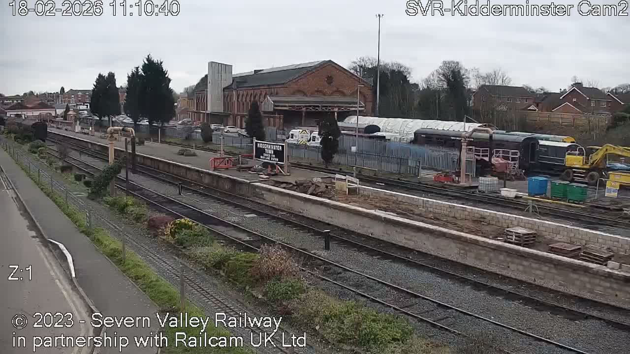 Outside Kidderminster Station, Severn Valley Railway Live Cam - Kidderminster, Wyre Forest, Worcestershire, West Midlands, England, United Kingdom