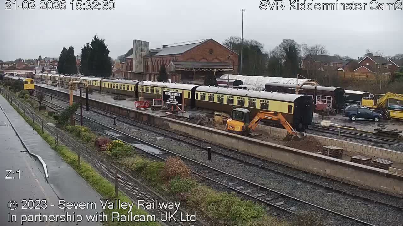 Outside Kidderminster Station, Severn Valley Railway Live Cam - Kidderminster, Wyre Forest, Worcestershire, West Midlands, England, United Kingdom