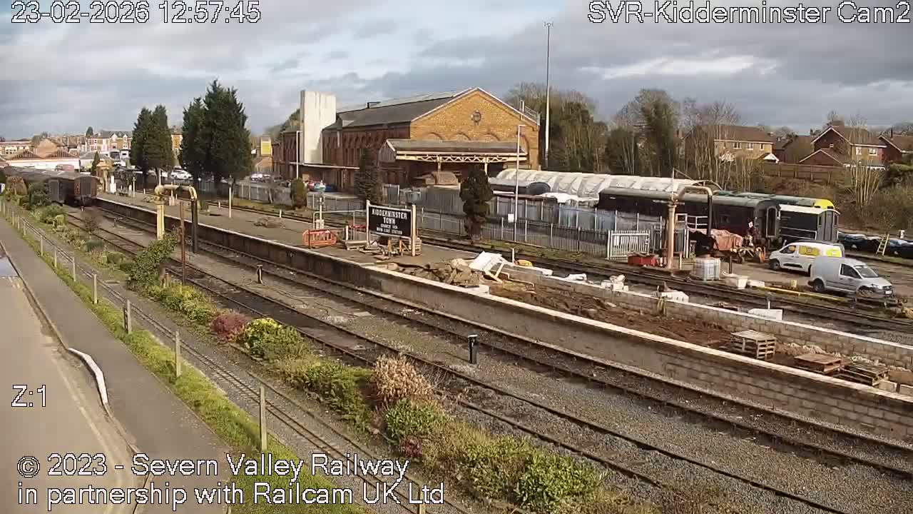 Outside Kidderminster Station, Severn Valley Railway Live Cam - Kidderminster, Wyre Forest, Worcestershire, West Midlands, England, United Kingdom