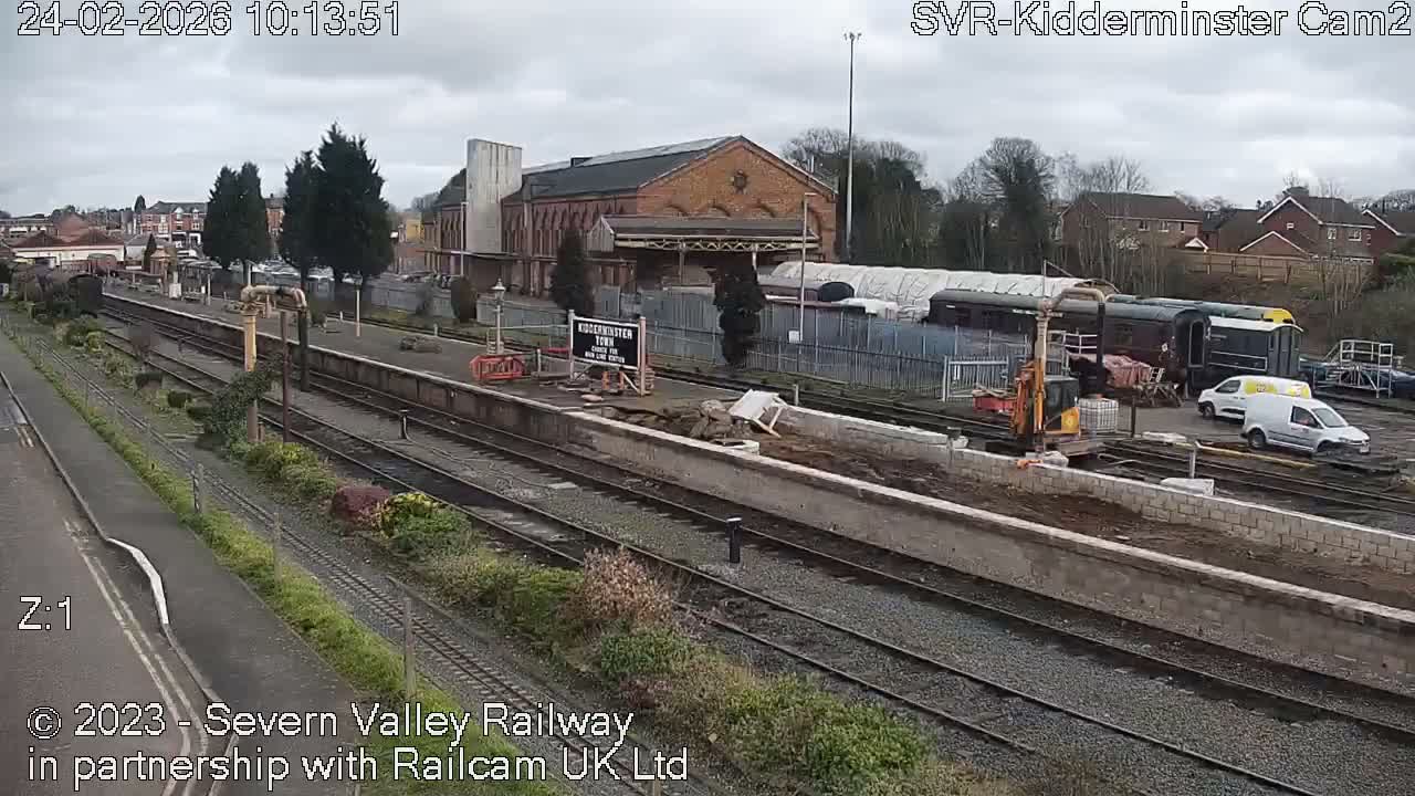 Outside Kidderminster Station, Severn Valley Railway Live Cam - Kidderminster, Wyre Forest, Worcestershire, West Midlands, England, United Kingdom
