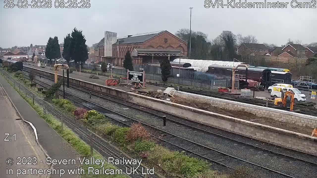 Outside Kidderminster Station, Severn Valley Railway Live Cam - Kidderminster, Wyre Forest, Worcestershire, West Midlands, England, United Kingdom