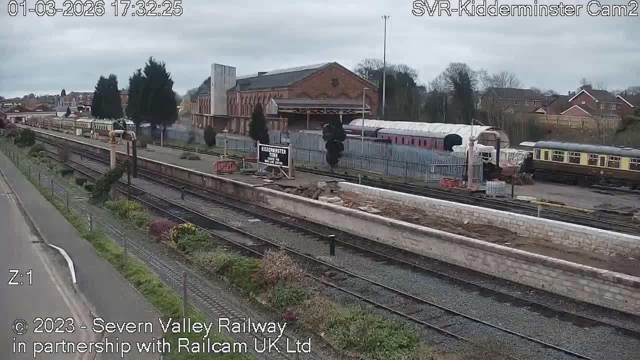 Outside Kidderminster Station, Severn Valley Railway Live Cam - Kidderminster, Wyre Forest, Worcestershire, West Midlands, England, United Kingdom