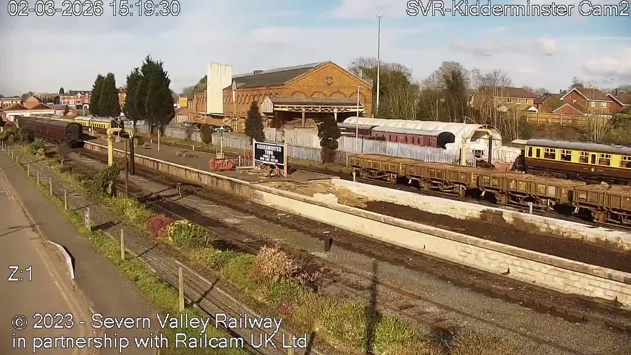 Outside Kidderminster Station, Severn Valley Railway Live Cam - Kidderminster, Wyre Forest, Worcestershire, West Midlands, England, United Kingdom
