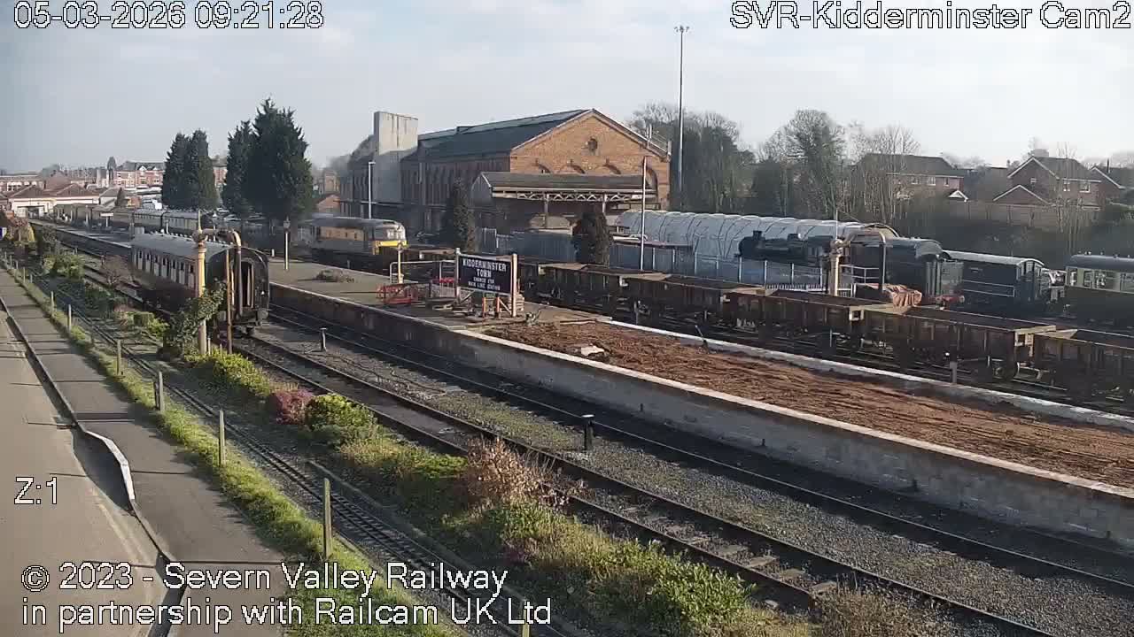 Outside Kidderminster Station, Severn Valley Railway Live Cam - Kidderminster, Wyre Forest, Worcestershire, West Midlands, England, United Kingdom
