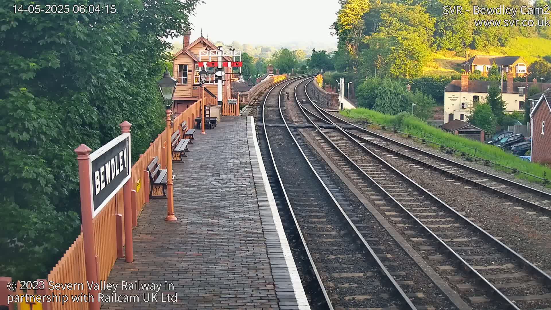 Bewdley Station West View on the Severn Valley Railway Live Cam - Bewdley, Wyre Forest, Worcestershire, West Midlands, England, United Kingdom
