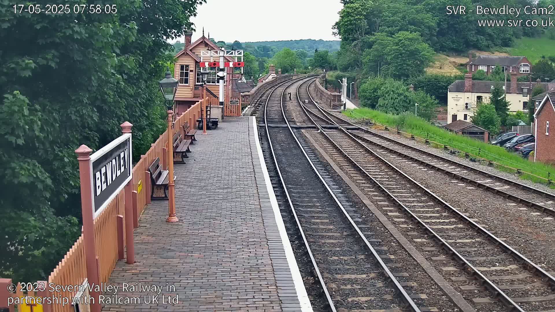 Bewdley Station West View on the Severn Valley Railway Live Cam - Bewdley, Wyre Forest, Worcestershire, West Midlands, England, United Kingdom