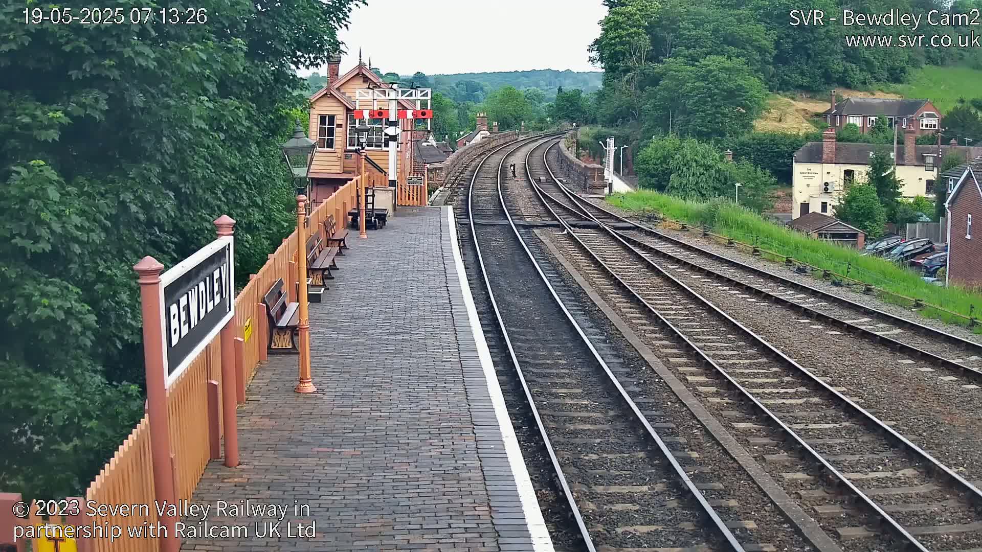 Bewdley Station West View on the Severn Valley Railway Live Cam - Bewdley, Wyre Forest, Worcestershire, West Midlands, England, United Kingdom