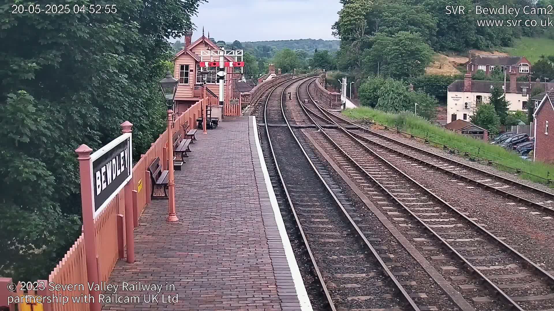 Bewdley Station West View on the Severn Valley Railway Live Cam - Bewdley, Wyre Forest, Worcestershire, West Midlands, England, United Kingdom