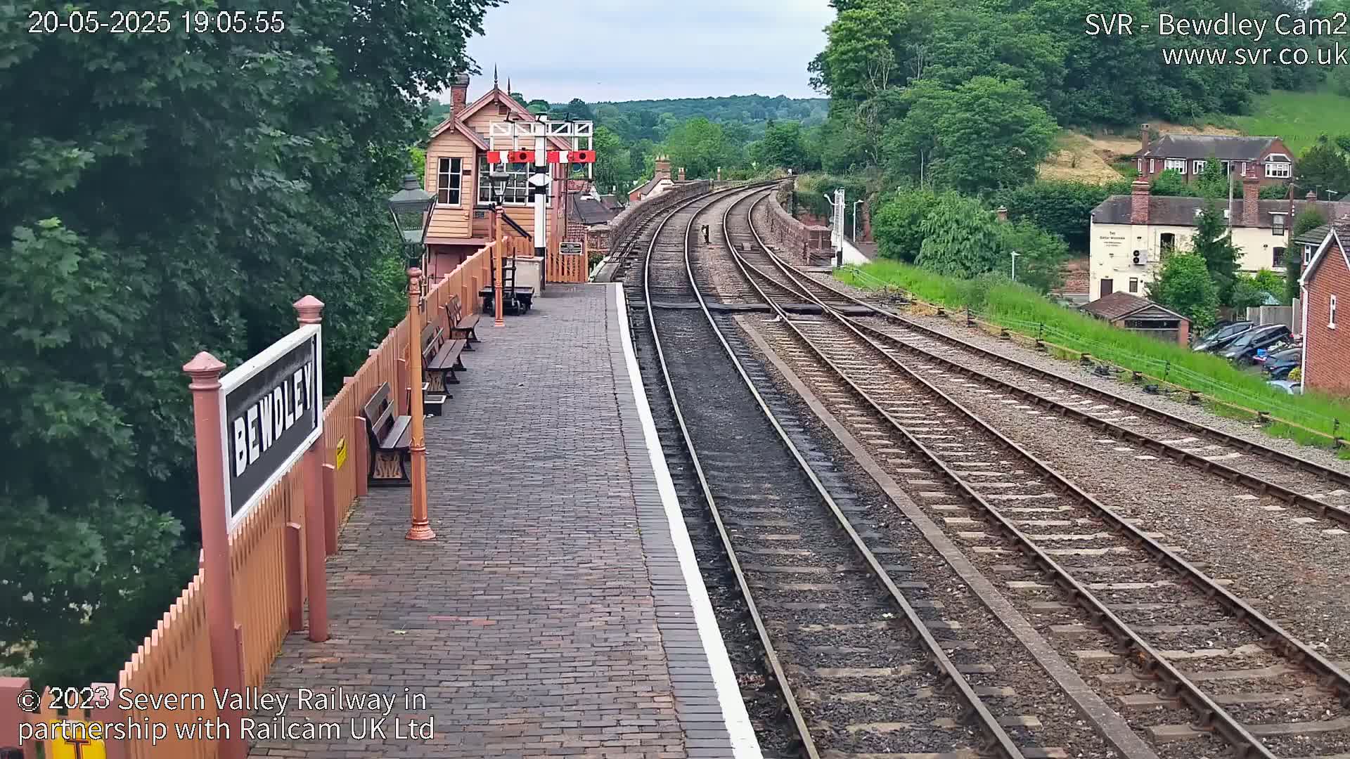 Bewdley Station West View on the Severn Valley Railway Live Cam - Bewdley, Wyre Forest, Worcestershire, West Midlands, England, United Kingdom