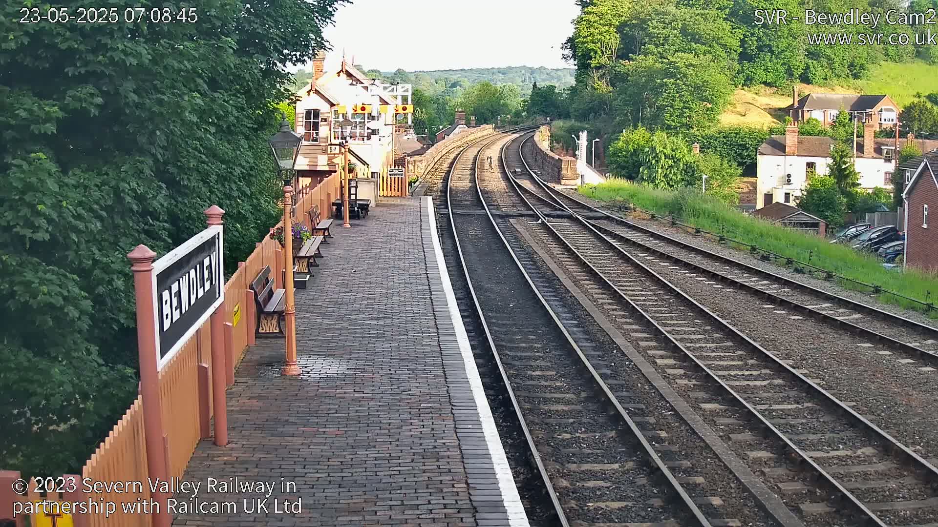 Bewdley Station West View on the Severn Valley Railway Live Cam - Bewdley, Wyre Forest, Worcestershire, West Midlands, England, United Kingdom