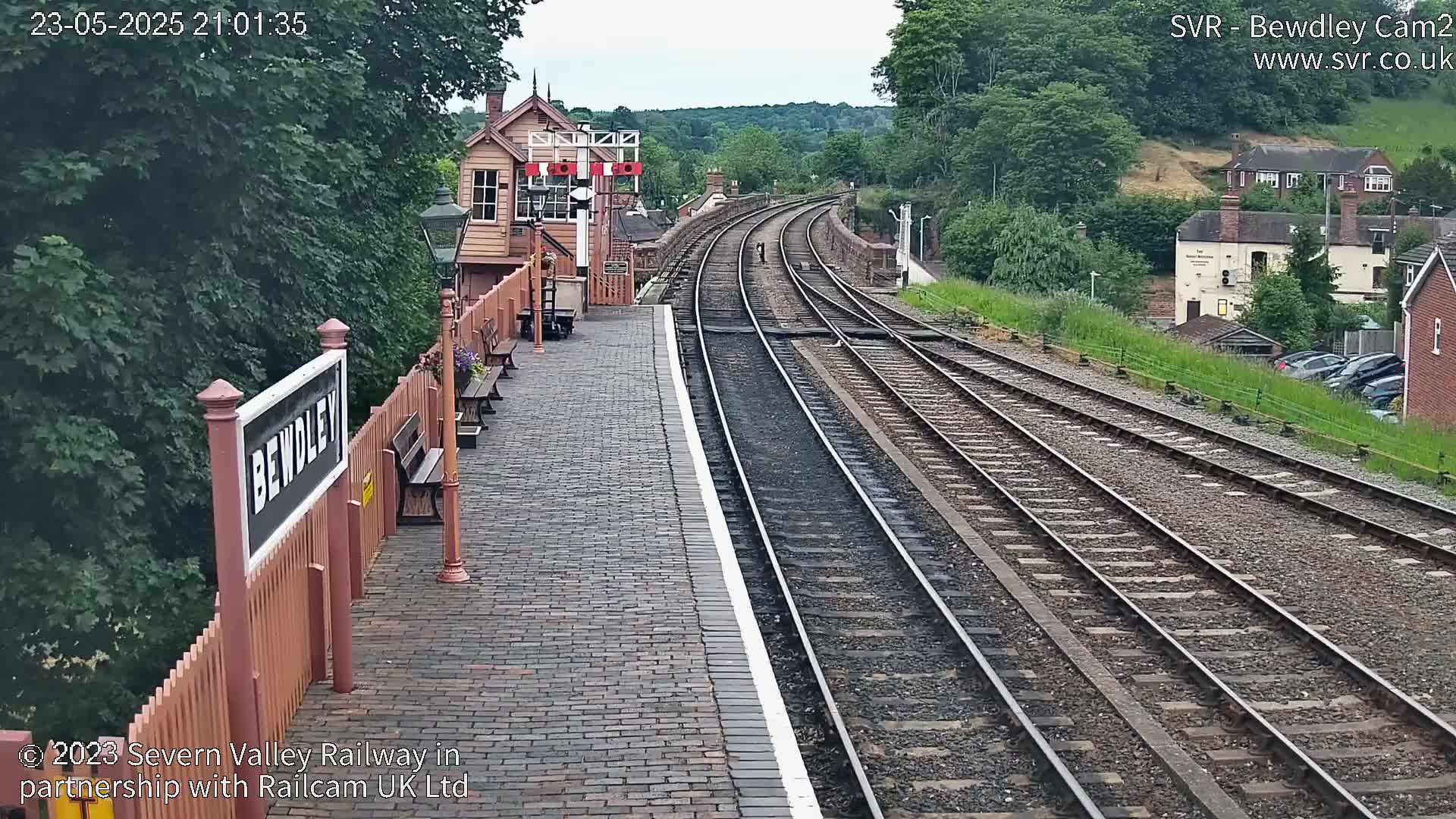 Bewdley Station West View on the Severn Valley Railway Live Cam - Bewdley, Wyre Forest, Worcestershire, West Midlands, England, United Kingdom