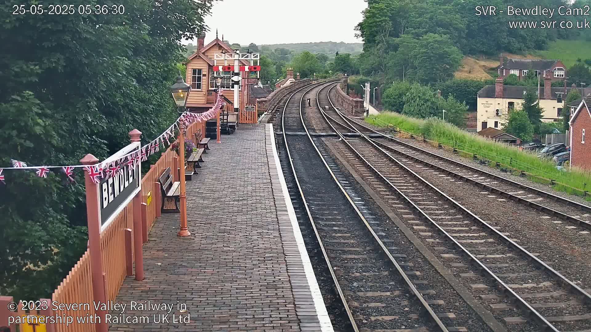Bewdley Station West View on the Severn Valley Railway Live Cam - Bewdley, Wyre Forest, Worcestershire, West Midlands, England, United Kingdom