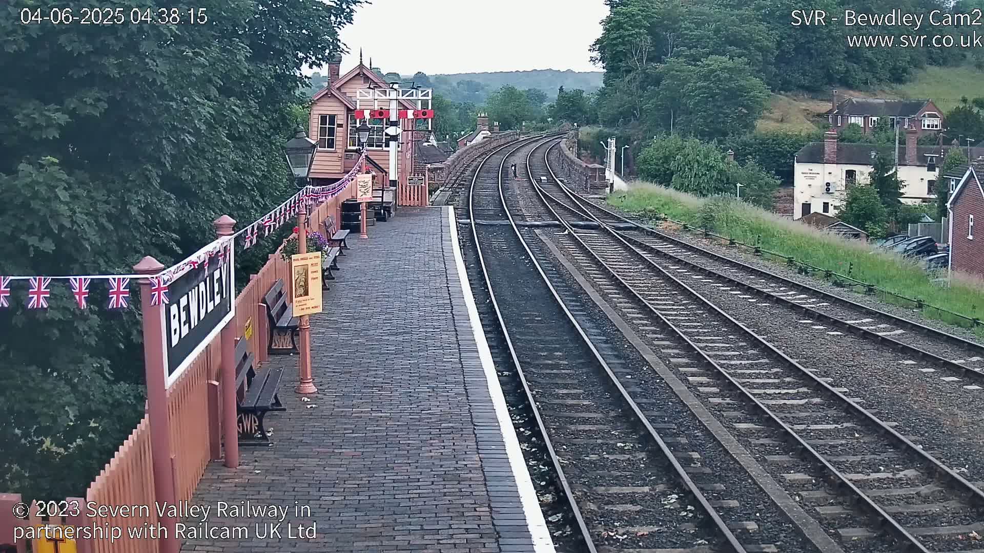 Bewdley Station West View on the Severn Valley Railway Live Cam - Bewdley, Wyre Forest, Worcestershire, West Midlands, England, United Kingdom