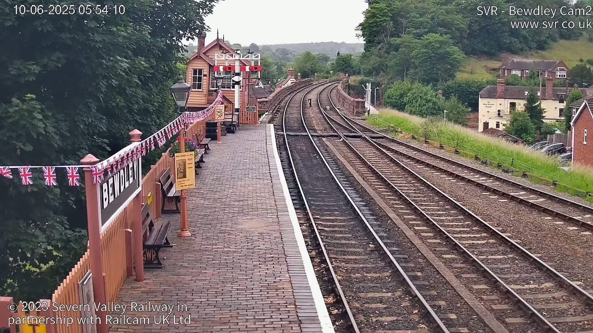 Bewdley Station West View on the Severn Valley Railway Live Cam - Bewdley, Wyre Forest, Worcestershire, West Midlands, England, United Kingdom