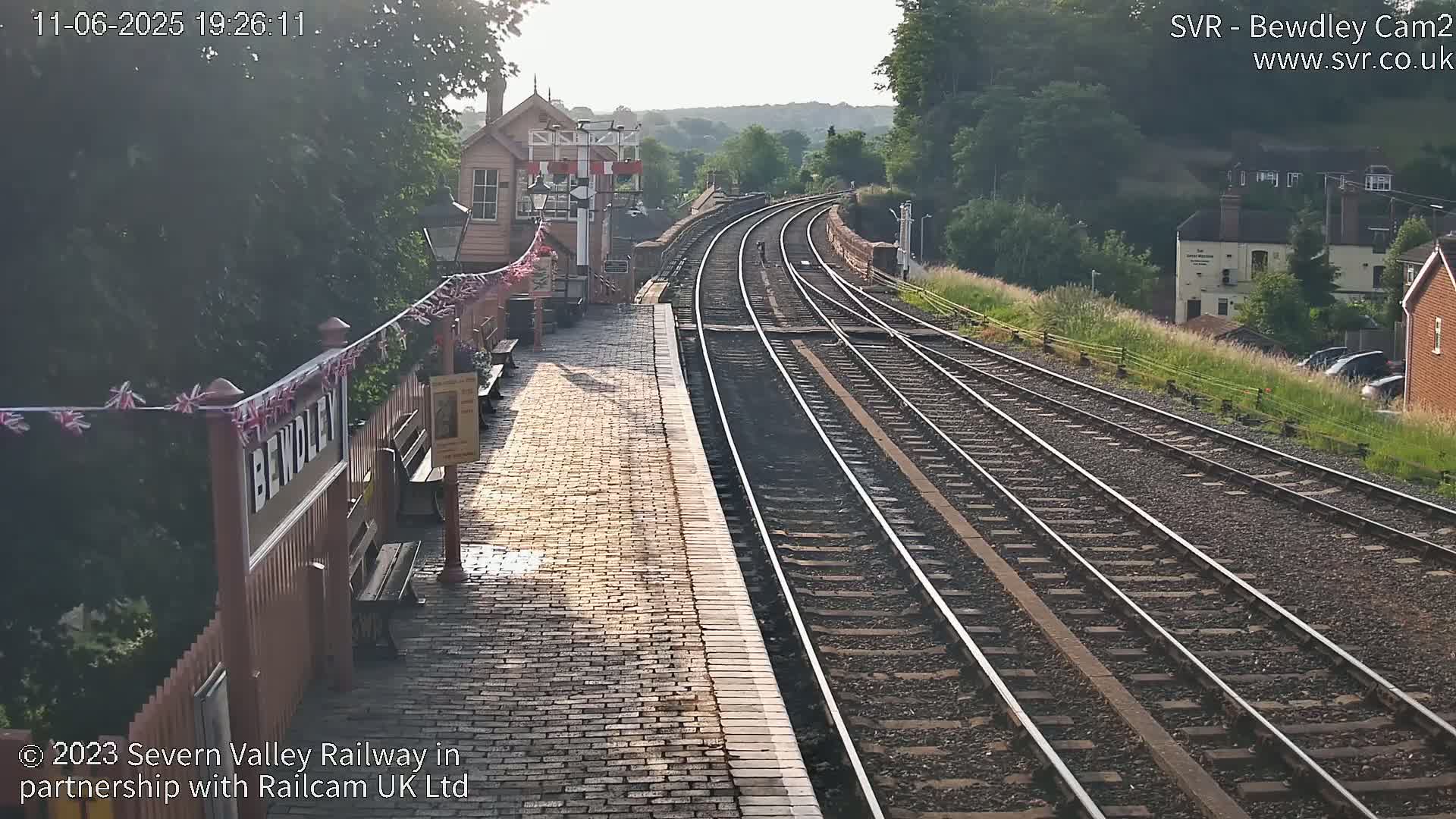 Bewdley Station West View on the Severn Valley Railway Live Cam - Bewdley, Wyre Forest, Worcestershire, West Midlands, England, United Kingdom