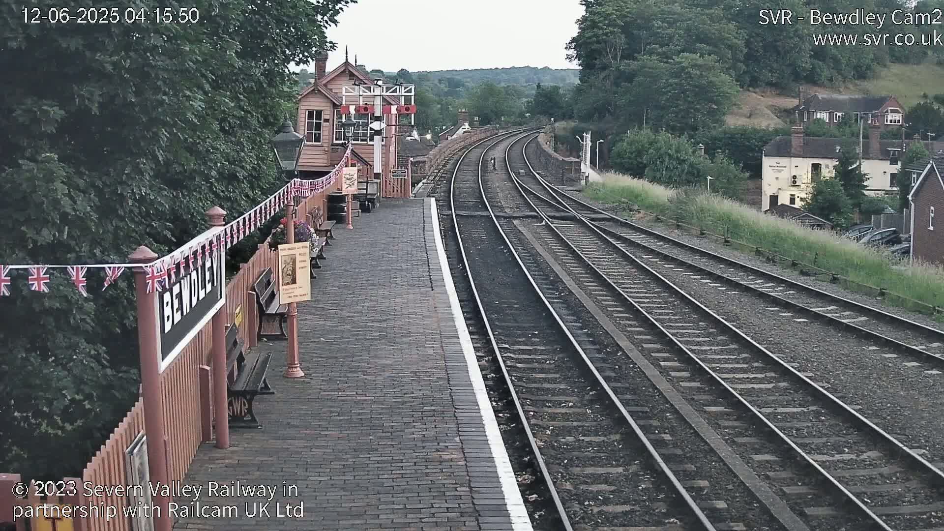 Bewdley Station West View on the Severn Valley Railway Live Cam - Bewdley, Wyre Forest, Worcestershire, West Midlands, England, United Kingdom