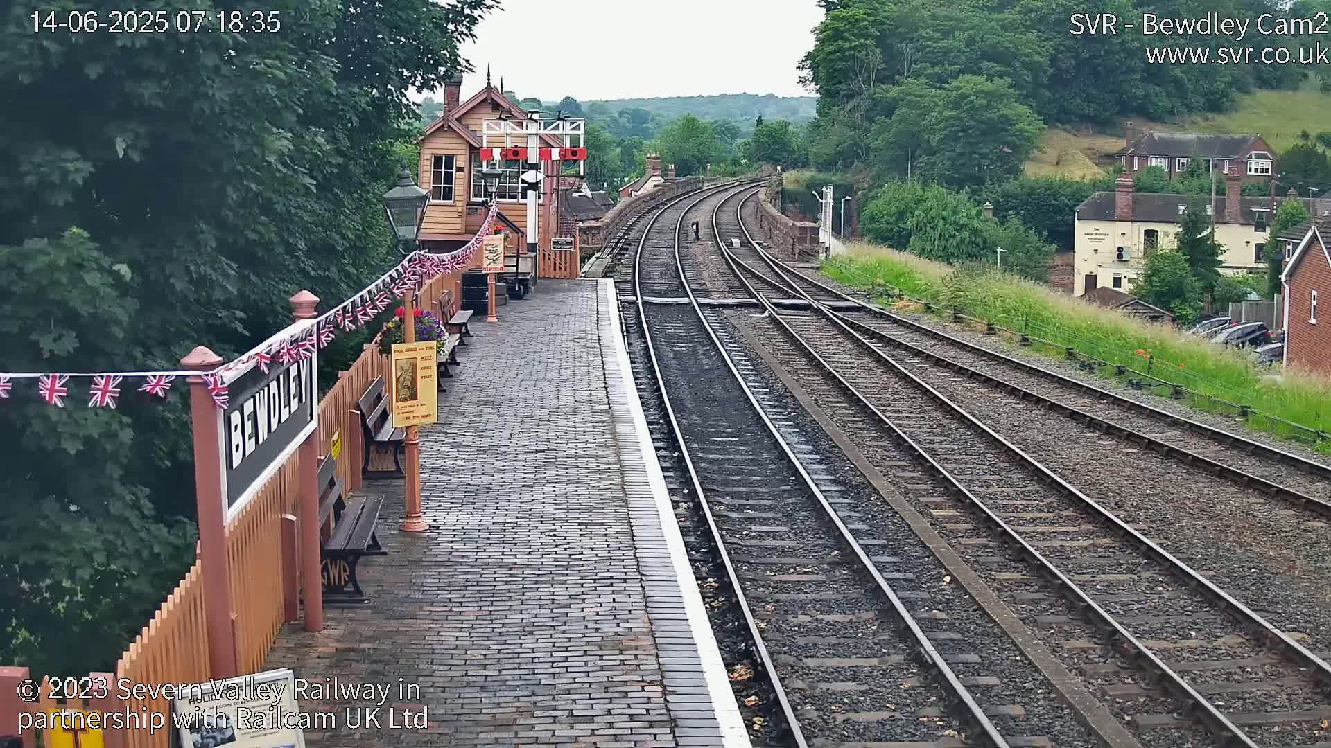 Bewdley Station West View on the Severn Valley Railway Live Cam - Bewdley, Wyre Forest, Worcestershire, West Midlands, England, United Kingdom