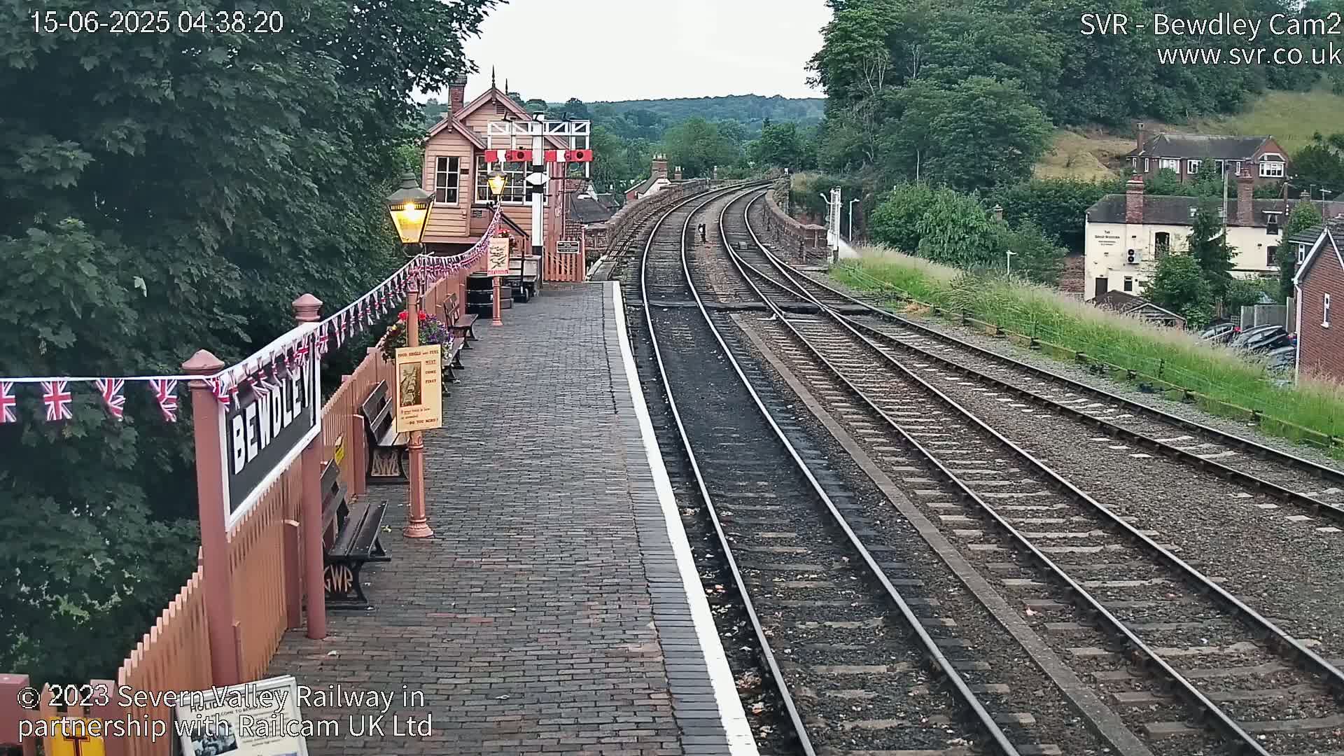 Bewdley Station West View on the Severn Valley Railway Live Cam - Bewdley, Wyre Forest, Worcestershire, West Midlands, England, United Kingdom